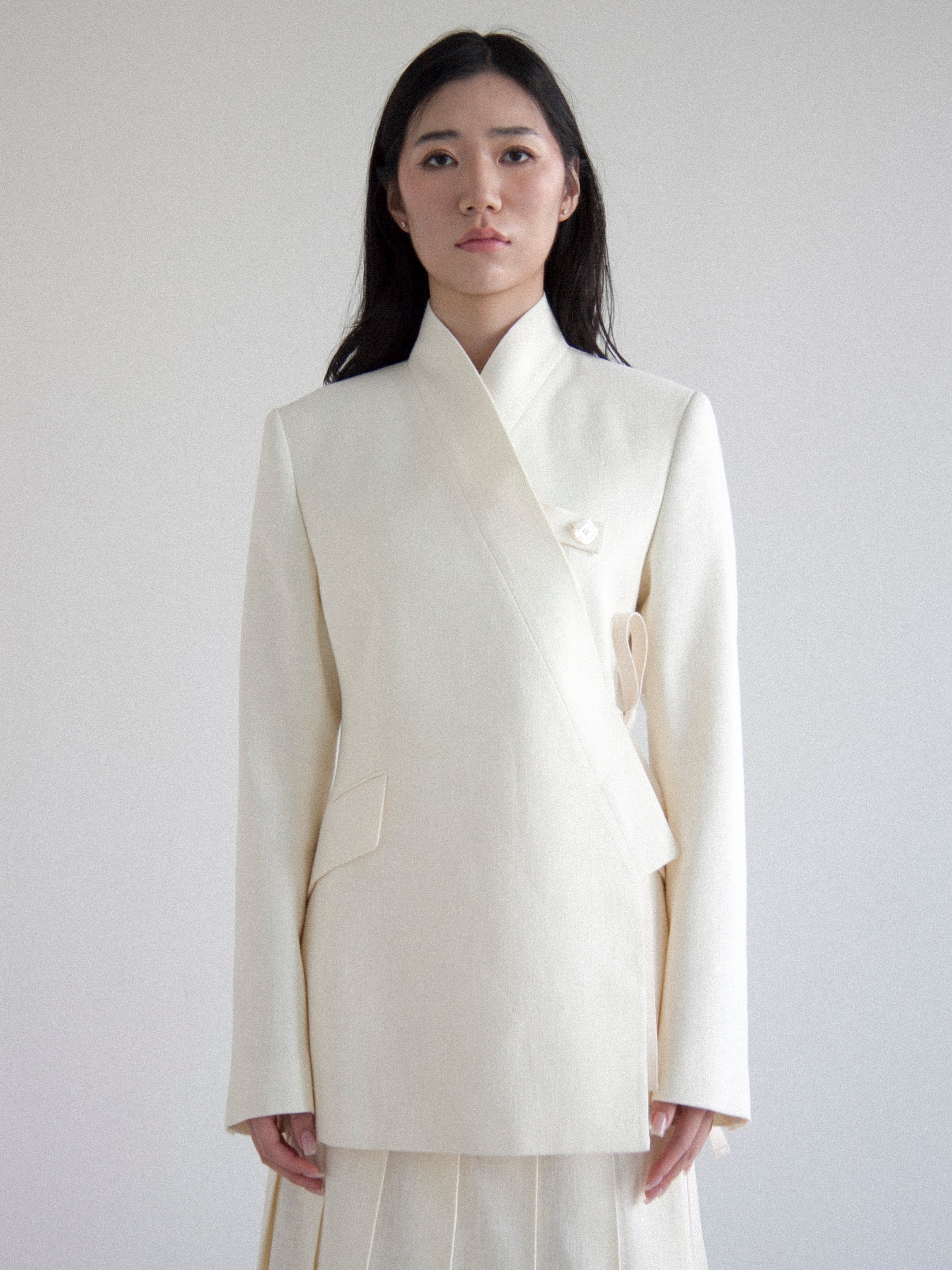 아이보리 한복 재킷