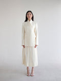 Ivory Pleated Skirt