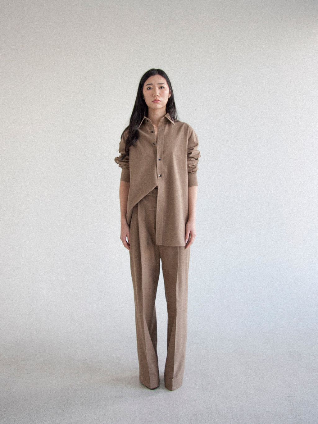 Brown Pleated Trousers