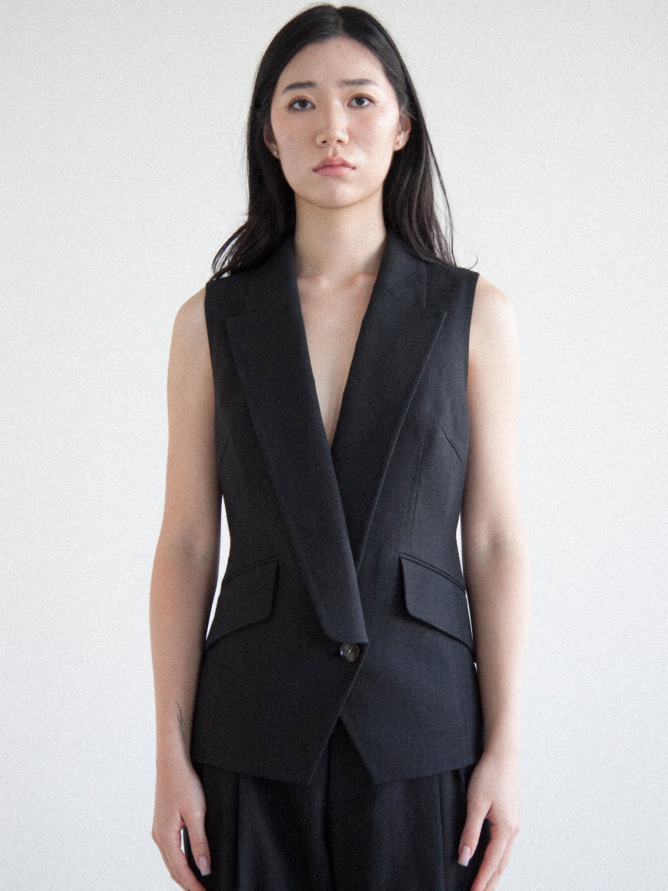 블랙 테일러드 베스트